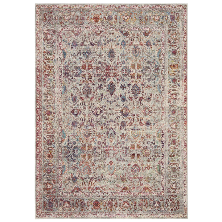 SAFAVIEH Valencia Collection VAL168Q Grey / Red Rug Image 1