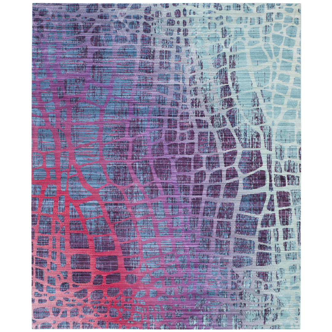 SAFAVIEH Valencia Collection VAL204D Blue / Fuchsia Rug Image 1