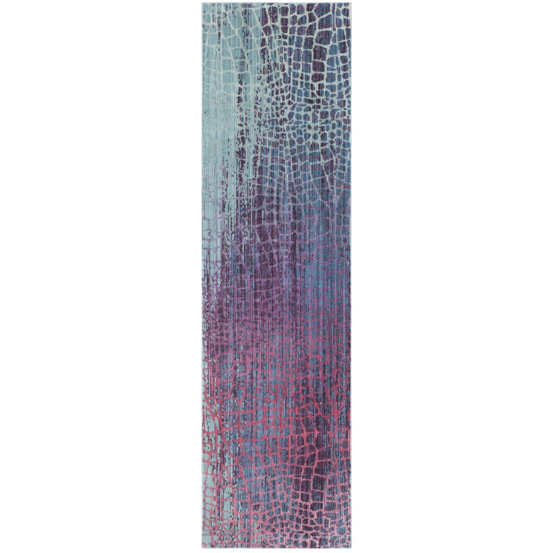 SAFAVIEH Valencia Collection VAL204D Blue / Fuchsia Rug Image 3