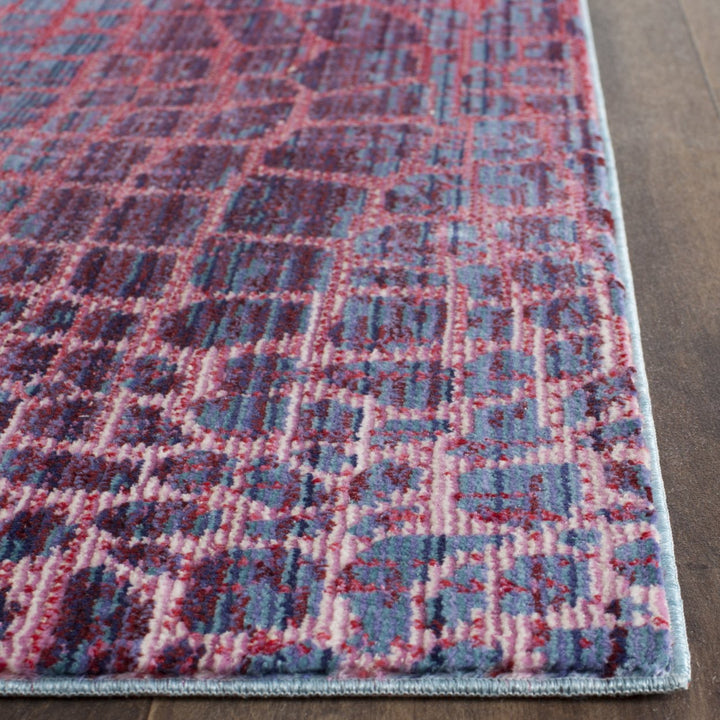 SAFAVIEH Valencia Collection VAL204D Blue / Fuchsia Rug Image 4