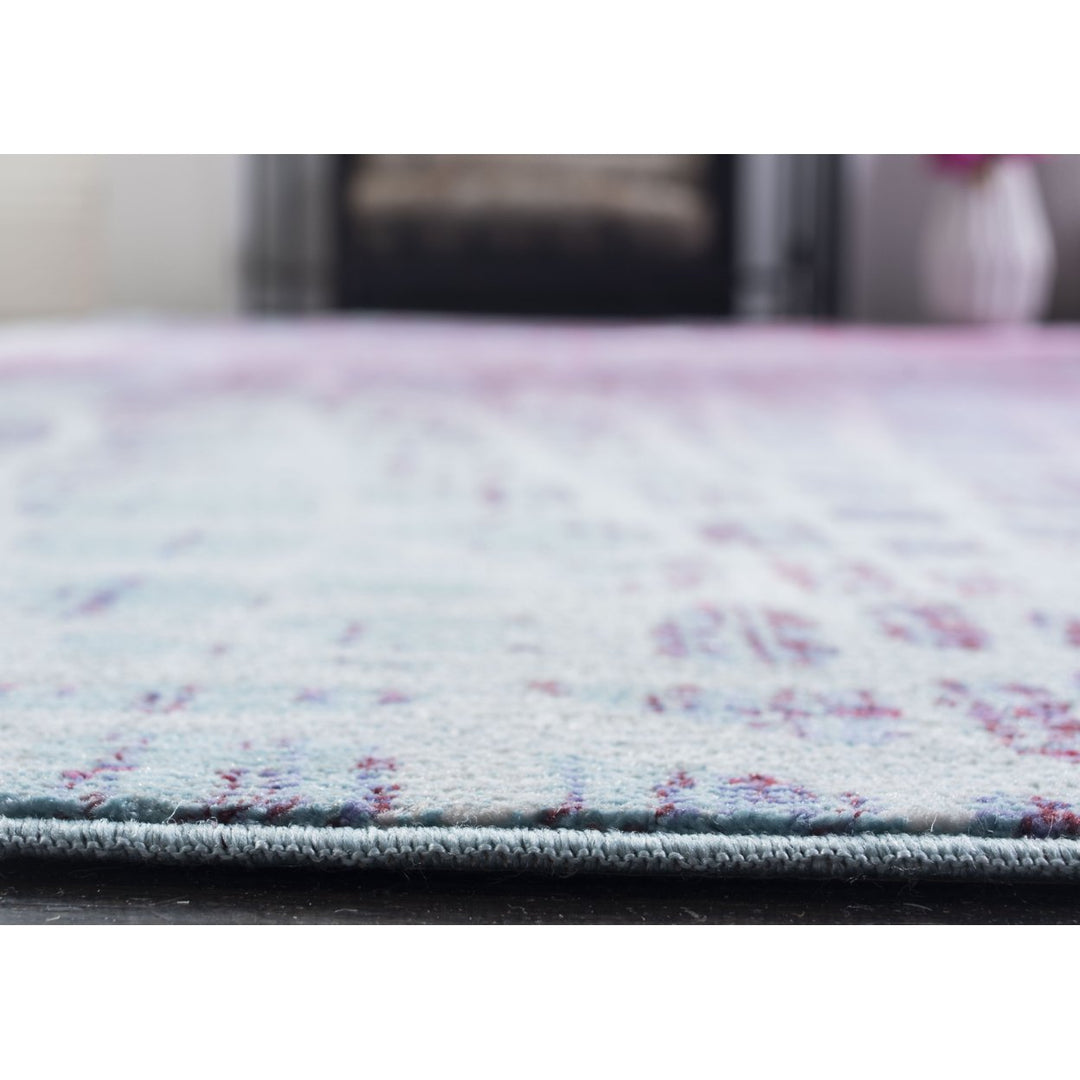 SAFAVIEH Valencia Collection VAL204D Blue / Fuchsia Rug Image 5