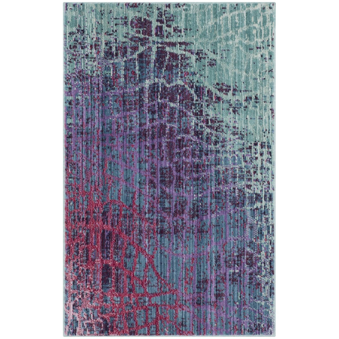 SAFAVIEH Valencia Collection VAL204D Blue / Fuchsia Rug Image 7