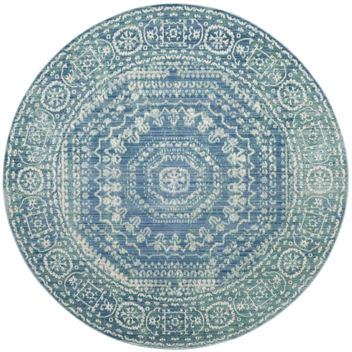 SAFAVIEH Valencia Collection VAL205R Blue / Multi Rug Image 4