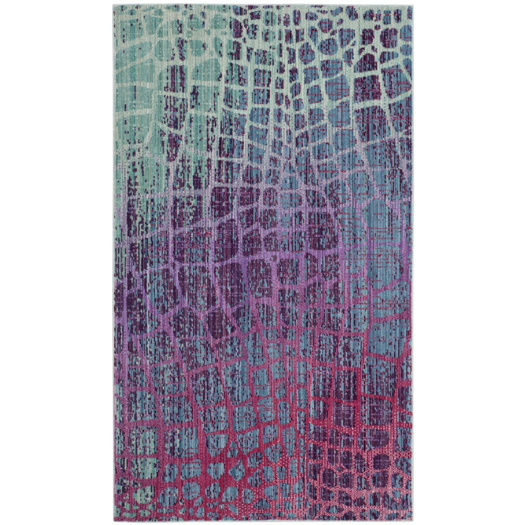 SAFAVIEH Valencia Collection VAL204D Blue / Fuchsia Rug Image 8