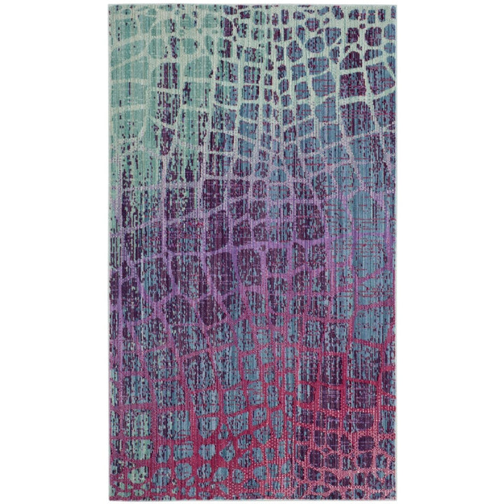 SAFAVIEH Valencia Collection VAL204D Blue / Fuchsia Rug Image 1