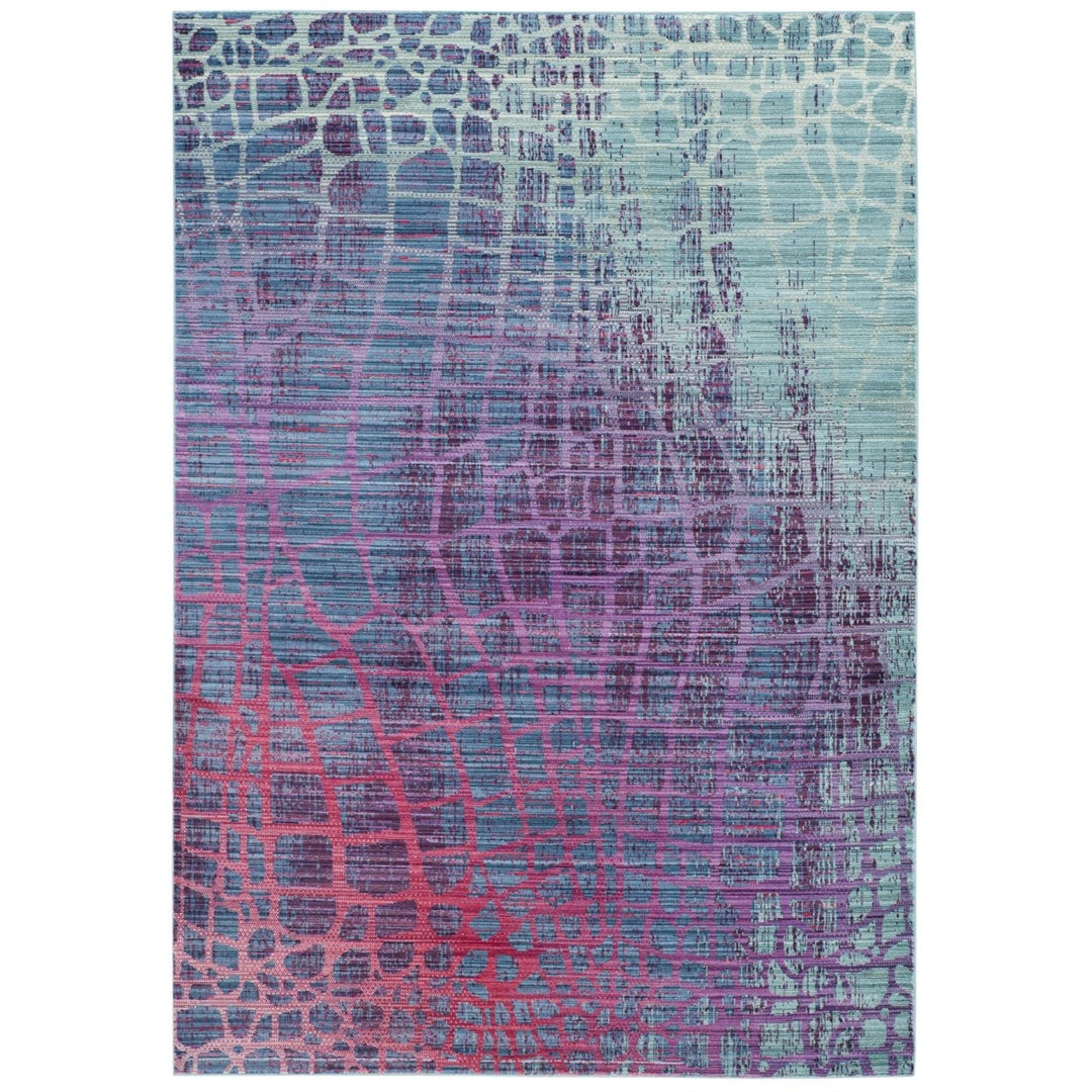 SAFAVIEH Valencia Collection VAL204D Blue / Fuchsia Rug Image 9