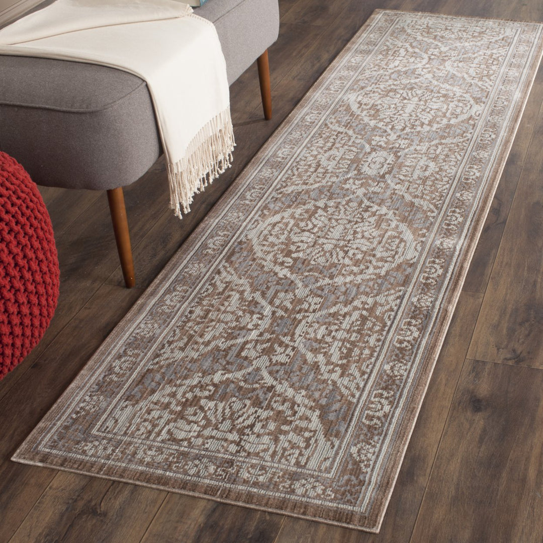 SAFAVIEH Valencia Collection VAL208E Grey / Brown Rug Image 2