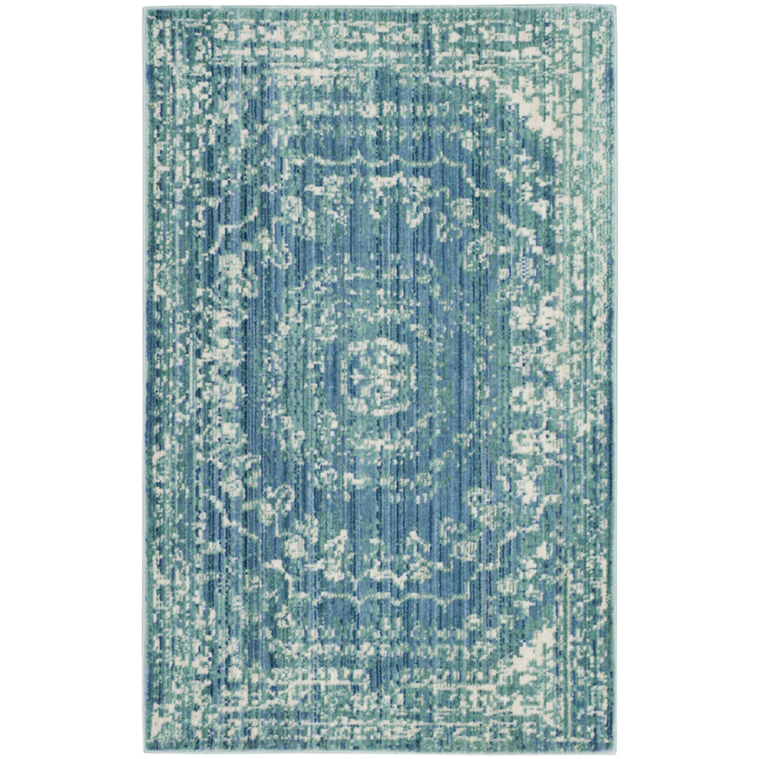 SAFAVIEH Valencia Collection VAL205R Blue / Multi Rug Image 9