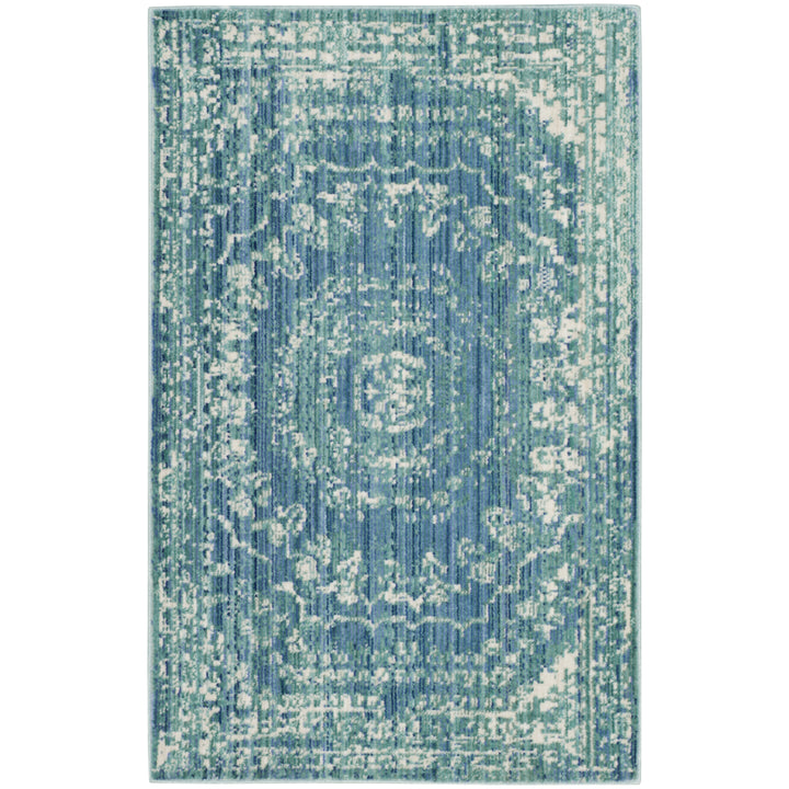 SAFAVIEH Valencia Collection VAL205R Blue / Multi Rug Image 9