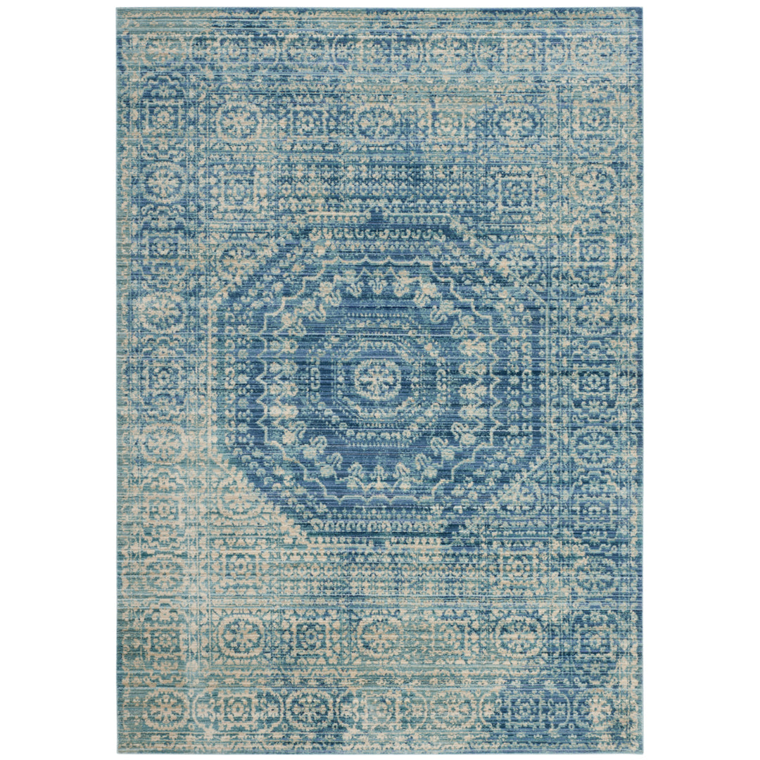 SAFAVIEH Valencia Collection VAL205R Blue / Multi Rug Image 1