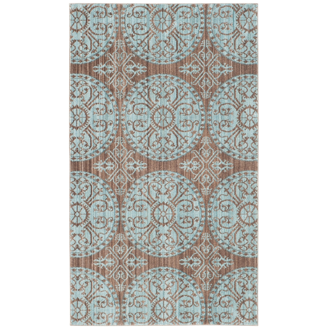 SAFAVIEH Valencia Collection VAL214H Brown / Alpine Rug Image 5