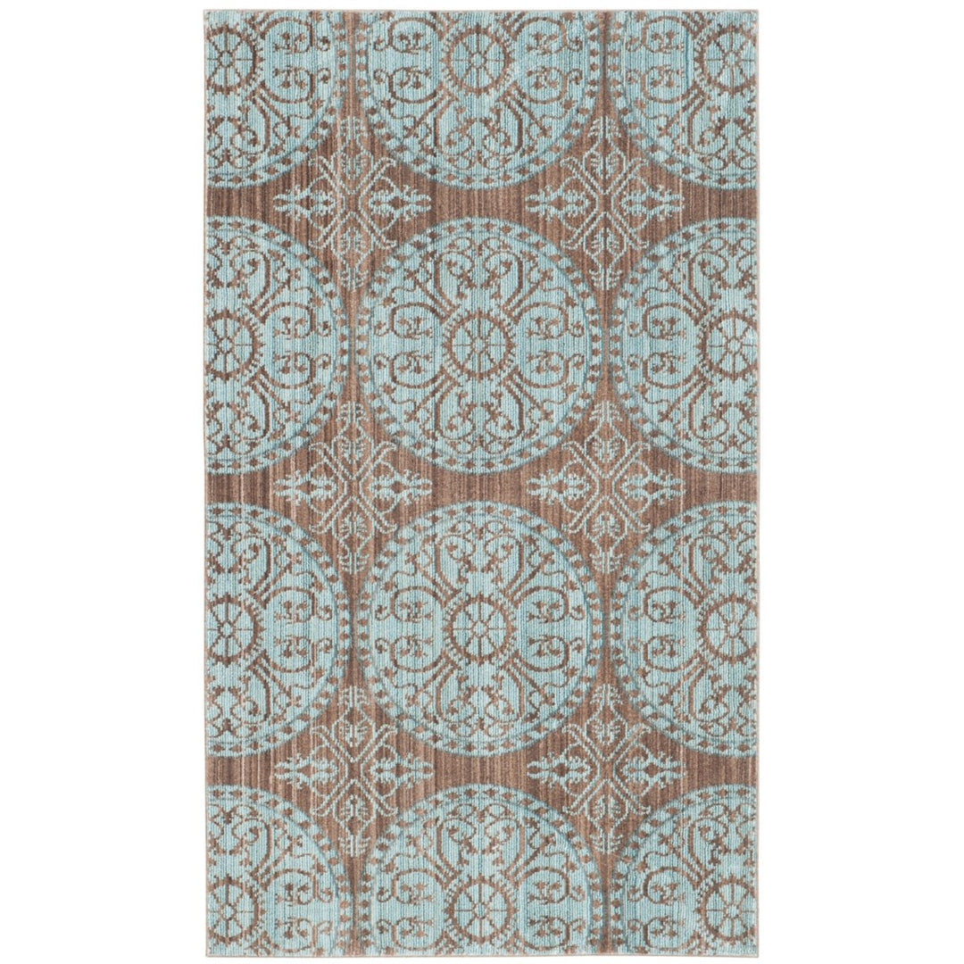 SAFAVIEH Valencia Collection VAL214H Brown / Alpine Rug Image 1