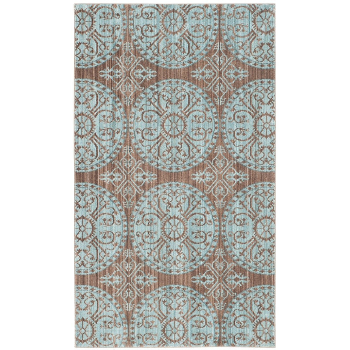 SAFAVIEH Valencia Collection VAL214H Brown / Alpine Rug Image 1