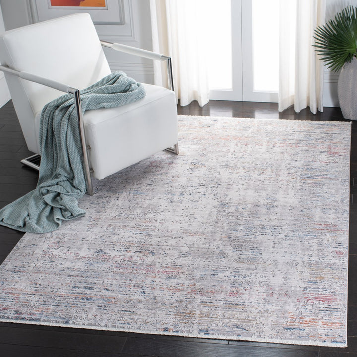 SAFAVIEH Valencia Collection VAL406G Grey / Blue Rug Image 1