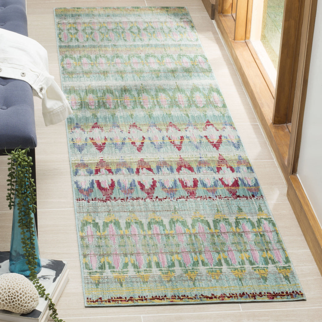 SAFAVIEH Valencia VAL220L Light Blue / Multi Rug Image 2