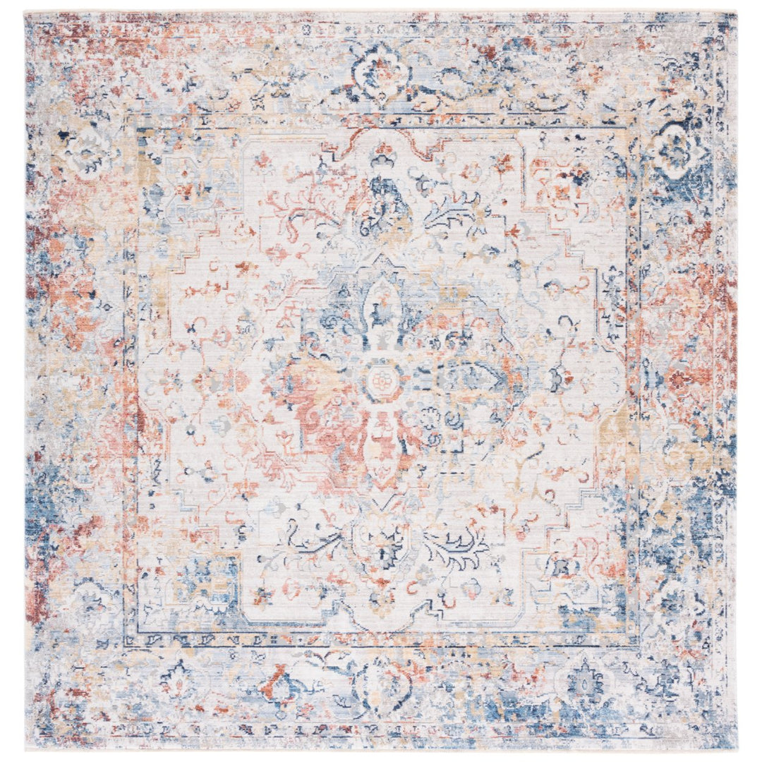 SAFAVIEH Valencia Collection VAL483M Blue / Gold Rug Image 2