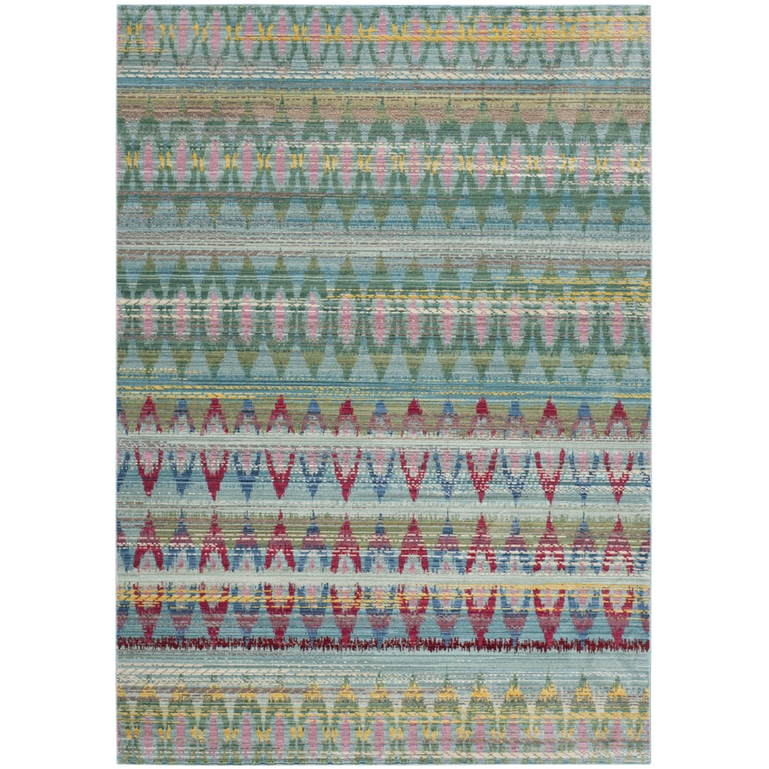 SAFAVIEH Valencia VAL220L Light Blue / Multi Rug Image 7