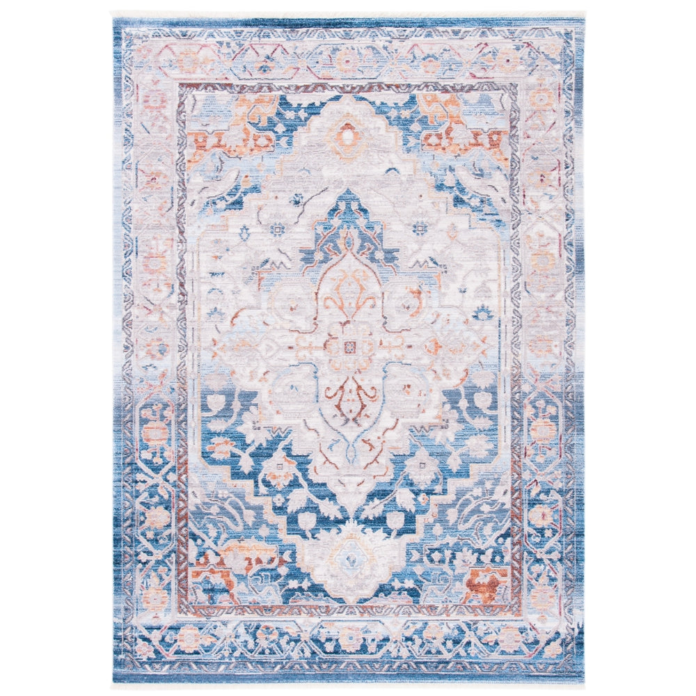 SAFAVIEH Valencia Collection VAL490M Blue / Gold Rug Image 2