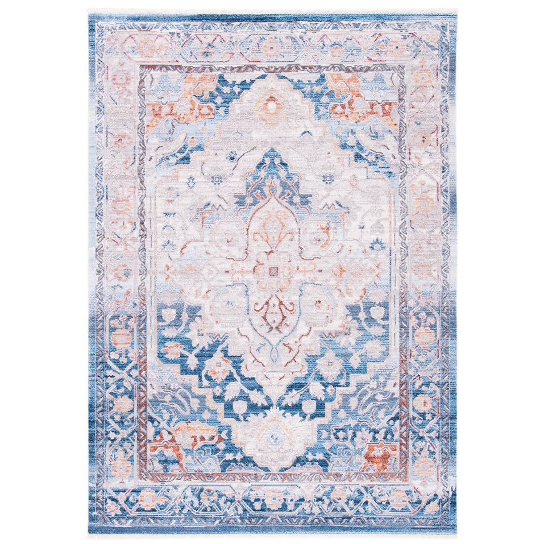 SAFAVIEH Valencia Collection VAL490M Blue / Gold Rug Image 2