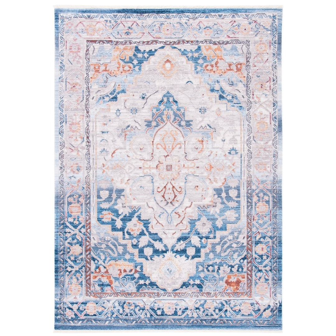 SAFAVIEH Valencia Collection VAL490M Blue / Gold Rug Image 1