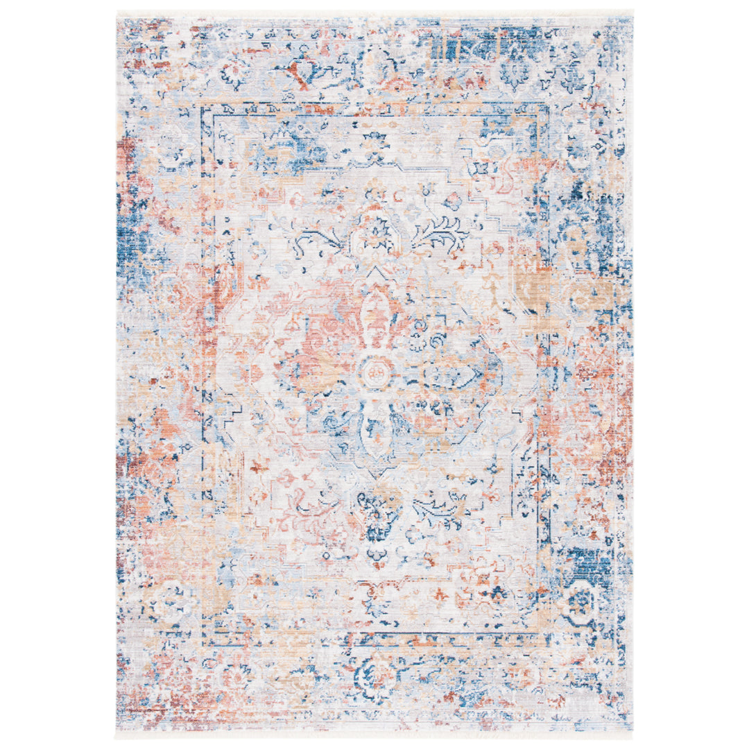 SAFAVIEH Valencia Collection VAL483M Blue / Gold Rug Image 6