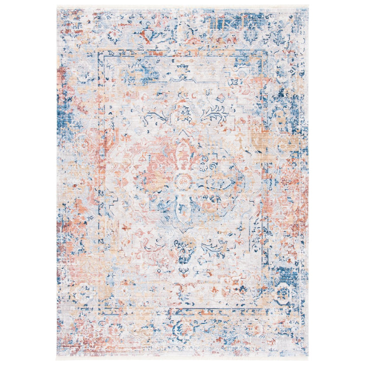 SAFAVIEH Valencia Collection VAL483M Blue / Gold Rug Image 1