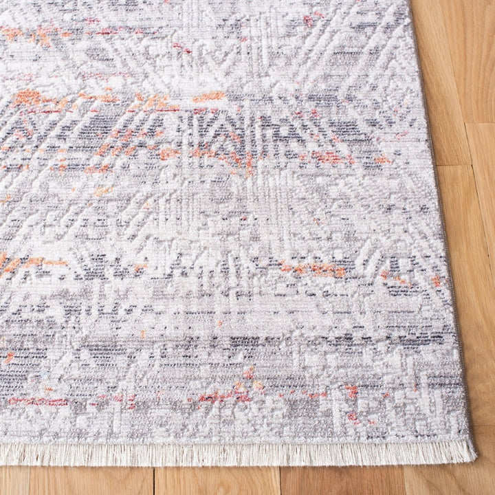 SAFAVIEH Valencia Collection VAL496P Grey / Orange Rug Image 3