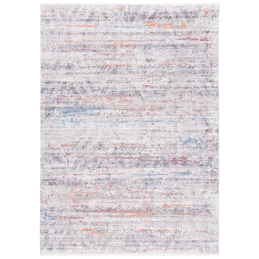 SAFAVIEH Valencia Collection VAL496P Grey / Orange Rug Image 6