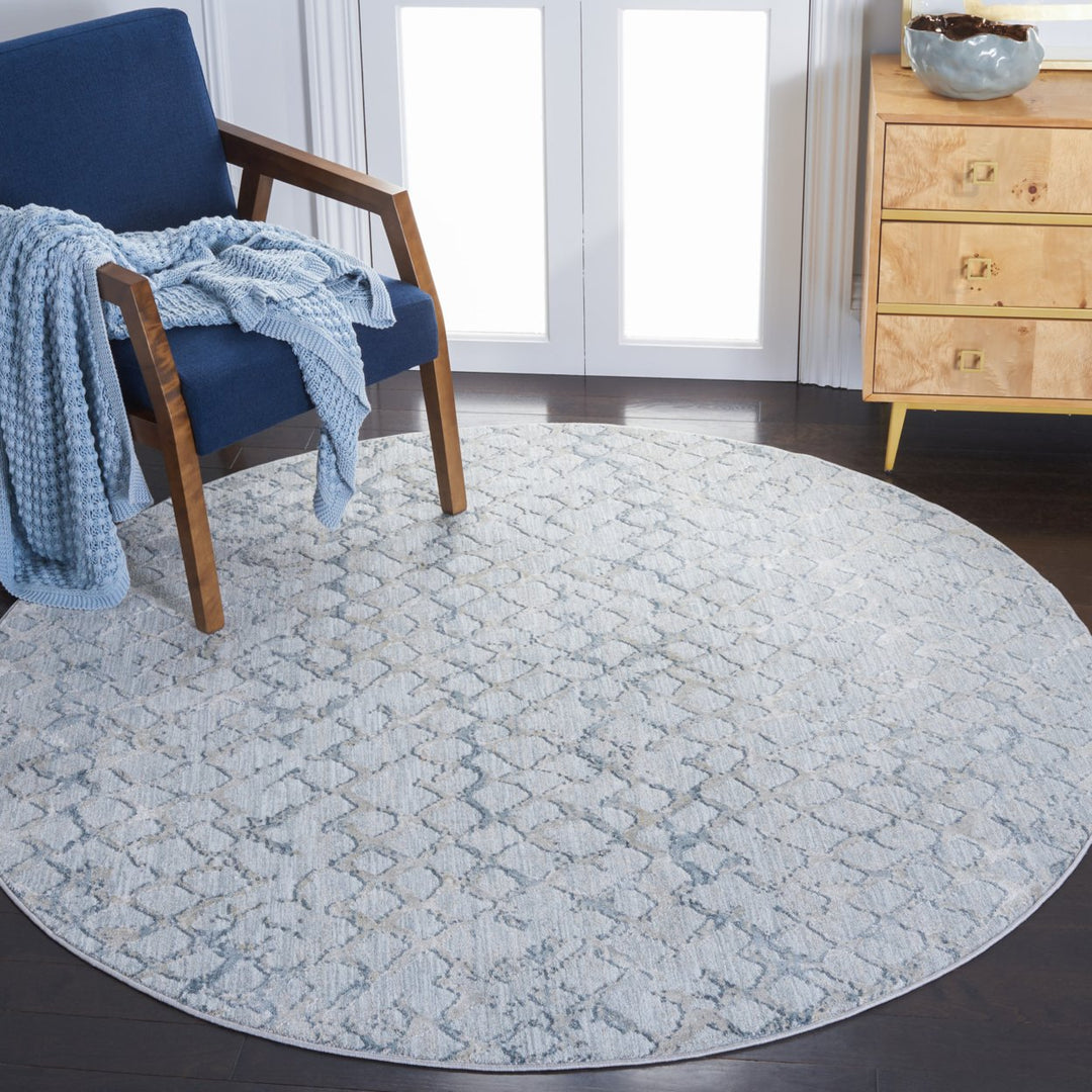 SAFAVIEH Valencia Collection VAL536M Light Blue/Grey Rug Image 2