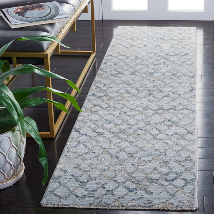 SAFAVIEH Valencia Collection VAL536M Light Blue/Grey Rug Image 3