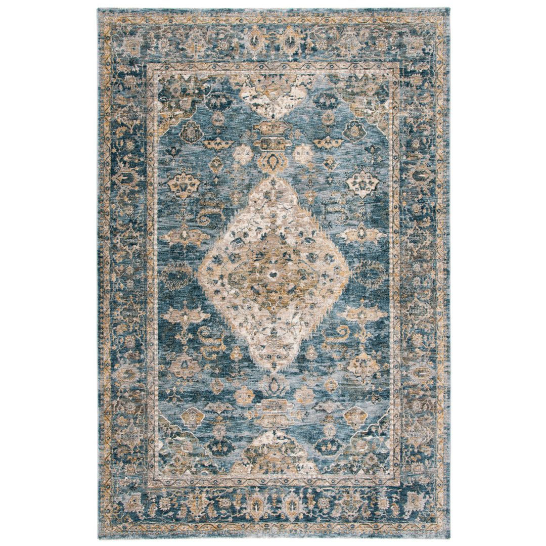 SAFAVIEH Valencia Collection VAL564M Blue / Gold Rug Image 1