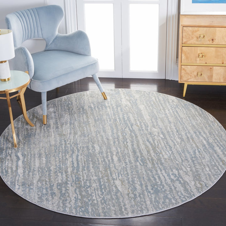 SAFAVIEH Valencia Collection VAL560J Light Grey/Blue Rug Image 2