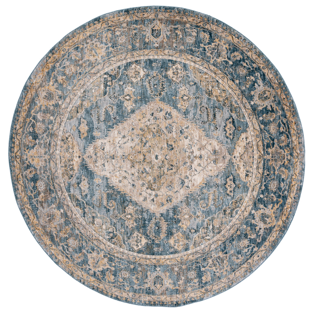 SAFAVIEH Valencia Collection VAL564M Blue / Gold Rug Image 4