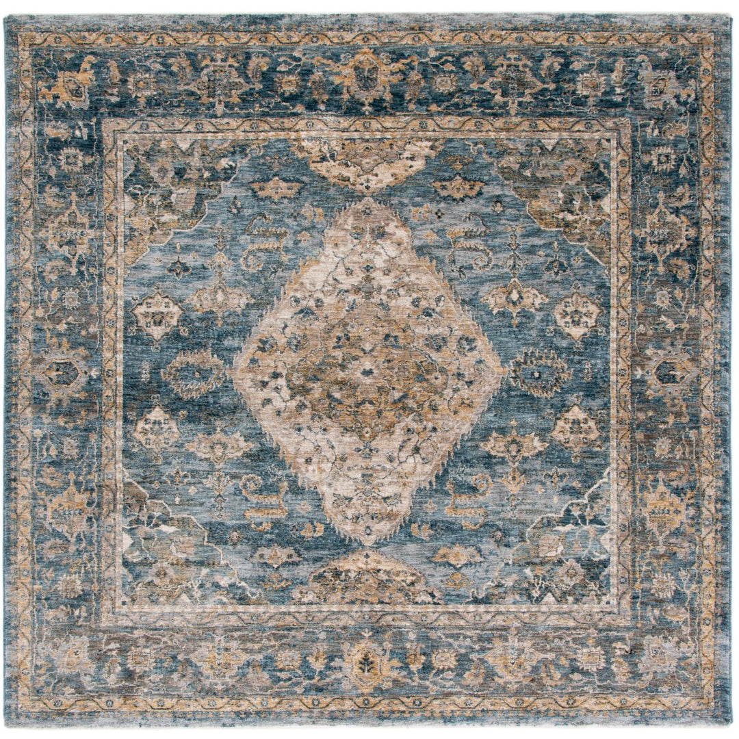 SAFAVIEH Valencia Collection VAL564M Blue / Gold Rug Image 6