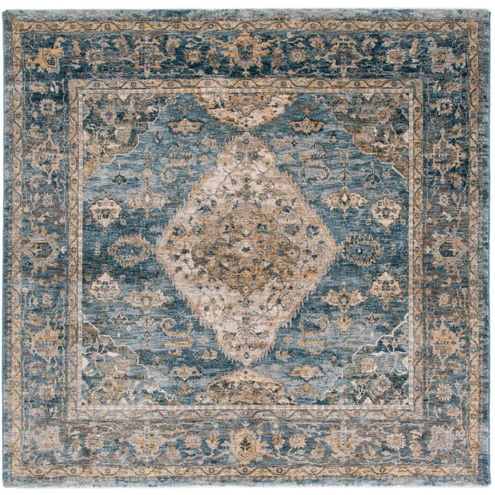 SAFAVIEH Valencia Collection VAL564M Blue / Gold Rug Image 6