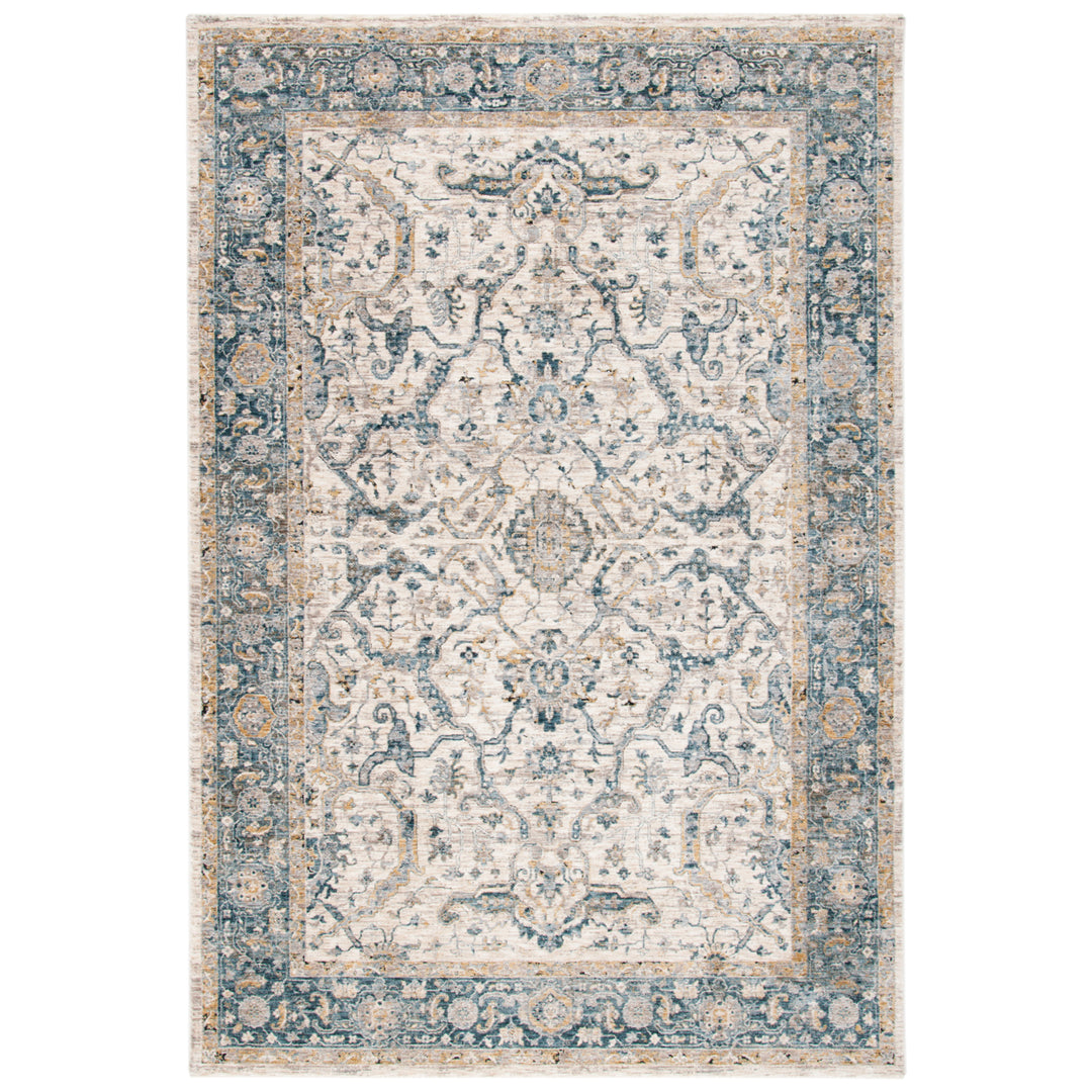 SAFAVIEH Valencia Collection VAL566A Ivory / Blue Rug Image 1