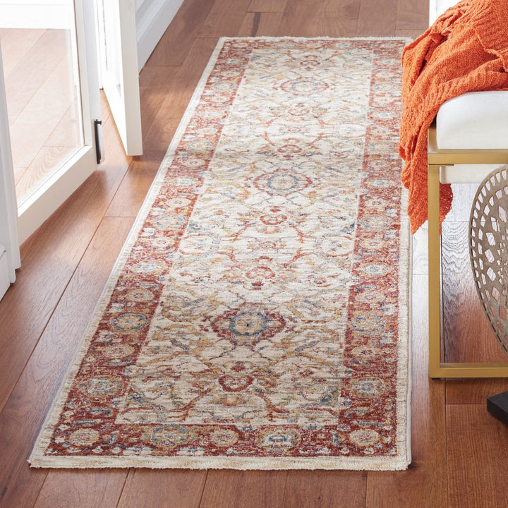 SAFAVIEH Valencia Collection VAL566B Ivory / Rust Rug Image 3