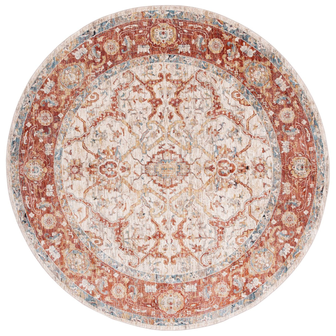 SAFAVIEH Valencia Collection VAL566B Ivory / Rust Rug Image 4