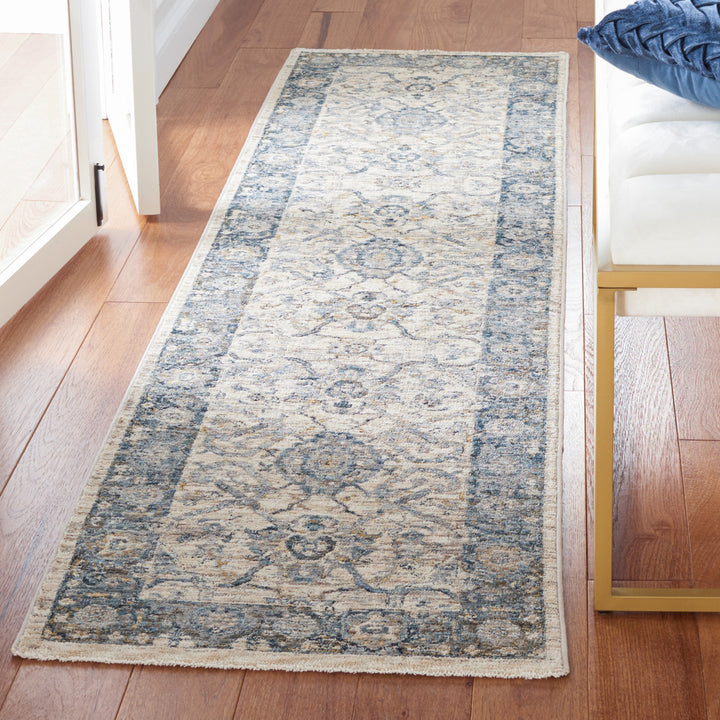 SAFAVIEH Valencia Collection VAL566A Ivory / Blue Rug Image 3