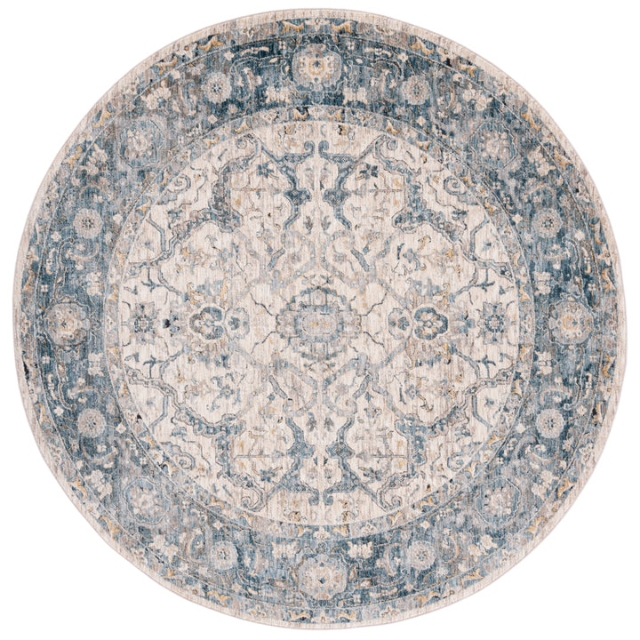 SAFAVIEH Valencia Collection VAL566A Ivory / Blue Rug Image 4