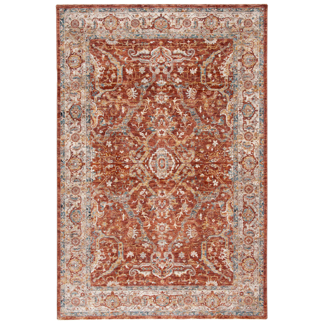 SAFAVIEH Valencia Collection VAL566P Rust / Beige Rug Image 1