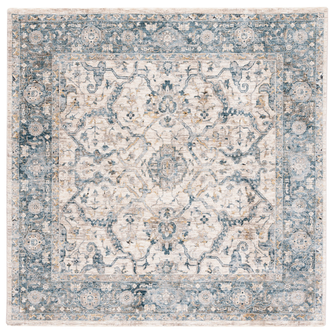 SAFAVIEH Valencia Collection VAL566A Ivory / Blue Rug Image 6