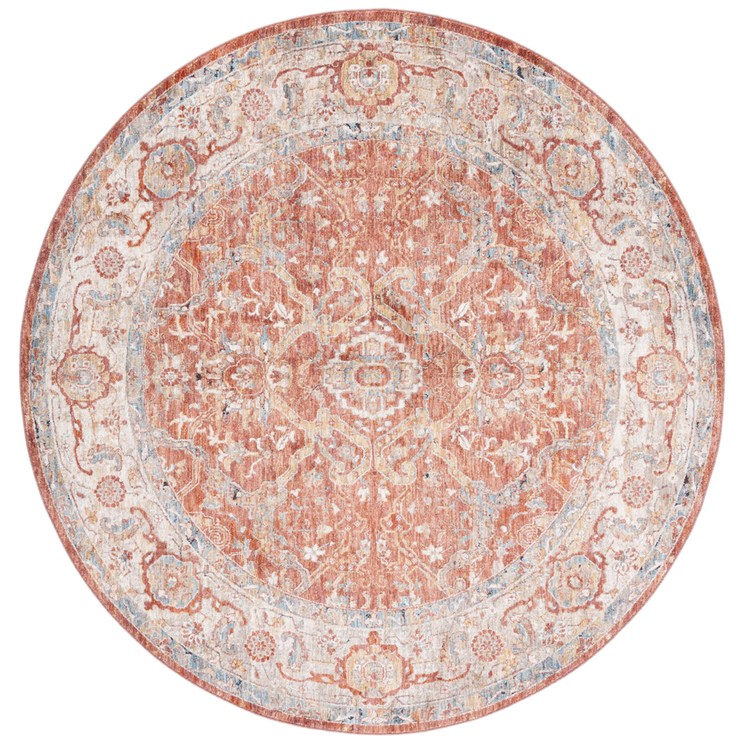 SAFAVIEH Valencia Collection VAL566P Rust / Beige Rug Image 4