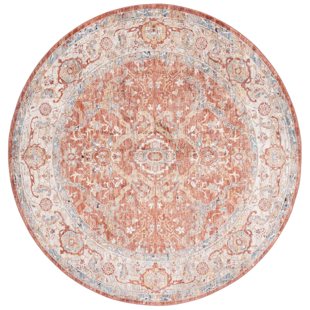 SAFAVIEH Valencia Collection VAL566P Rust / Beige Rug Image 1