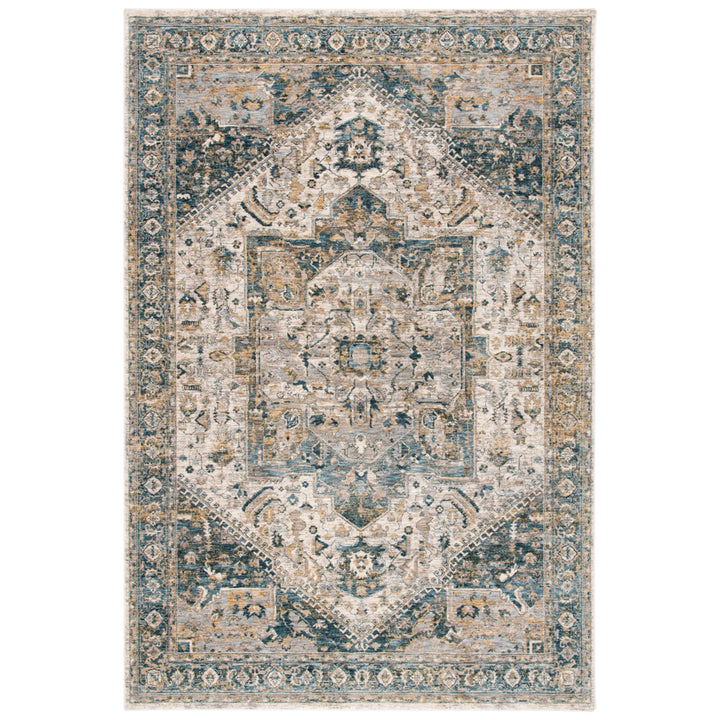 SAFAVIEH Valencia Collection VAL568A Ivory / Blue Rug Image 1