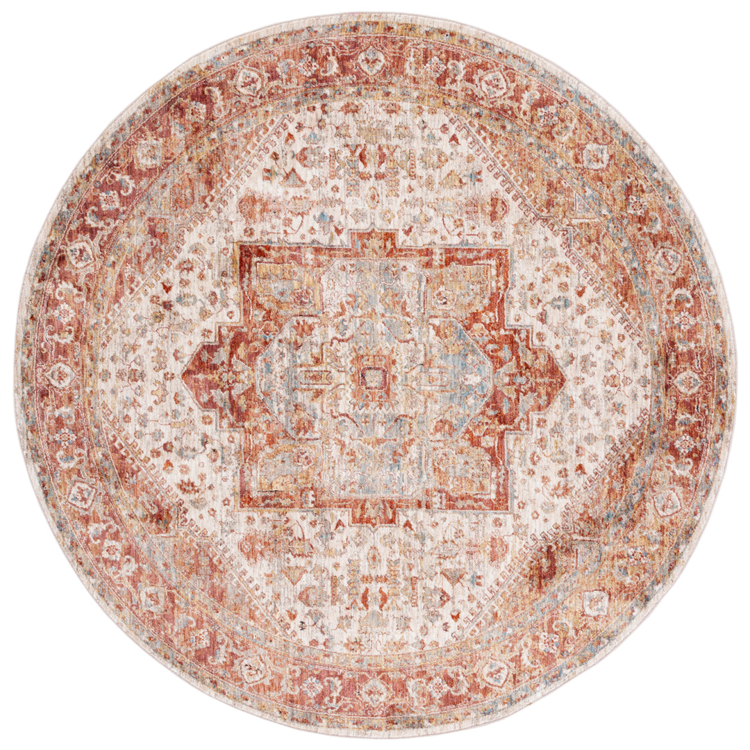 SAFAVIEH Valencia Collection VAL568B Ivory / Rust Rug Image 4