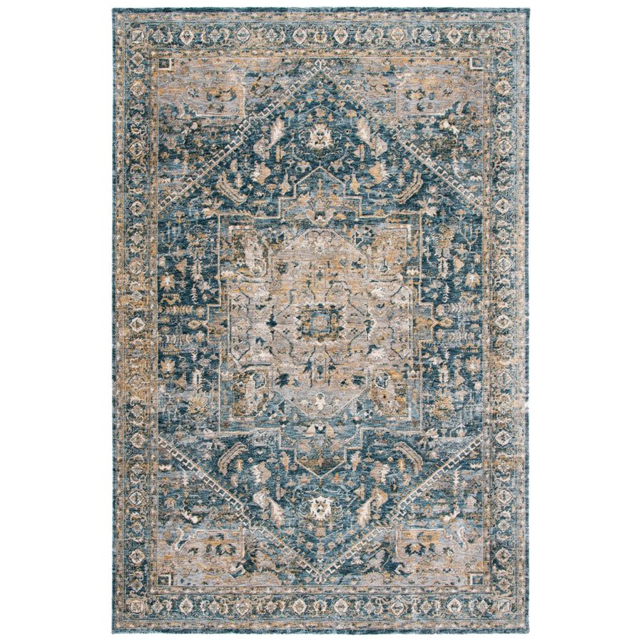 SAFAVIEH Valencia Collection VAL568M Blue / Gold Rug Image 1