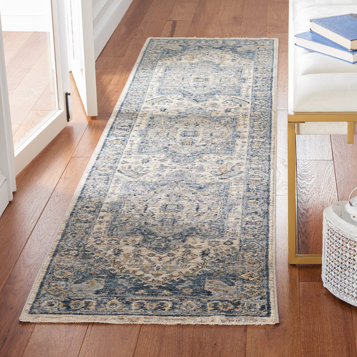 SAFAVIEH Valencia Collection VAL568A Ivory / Blue Rug Image 3