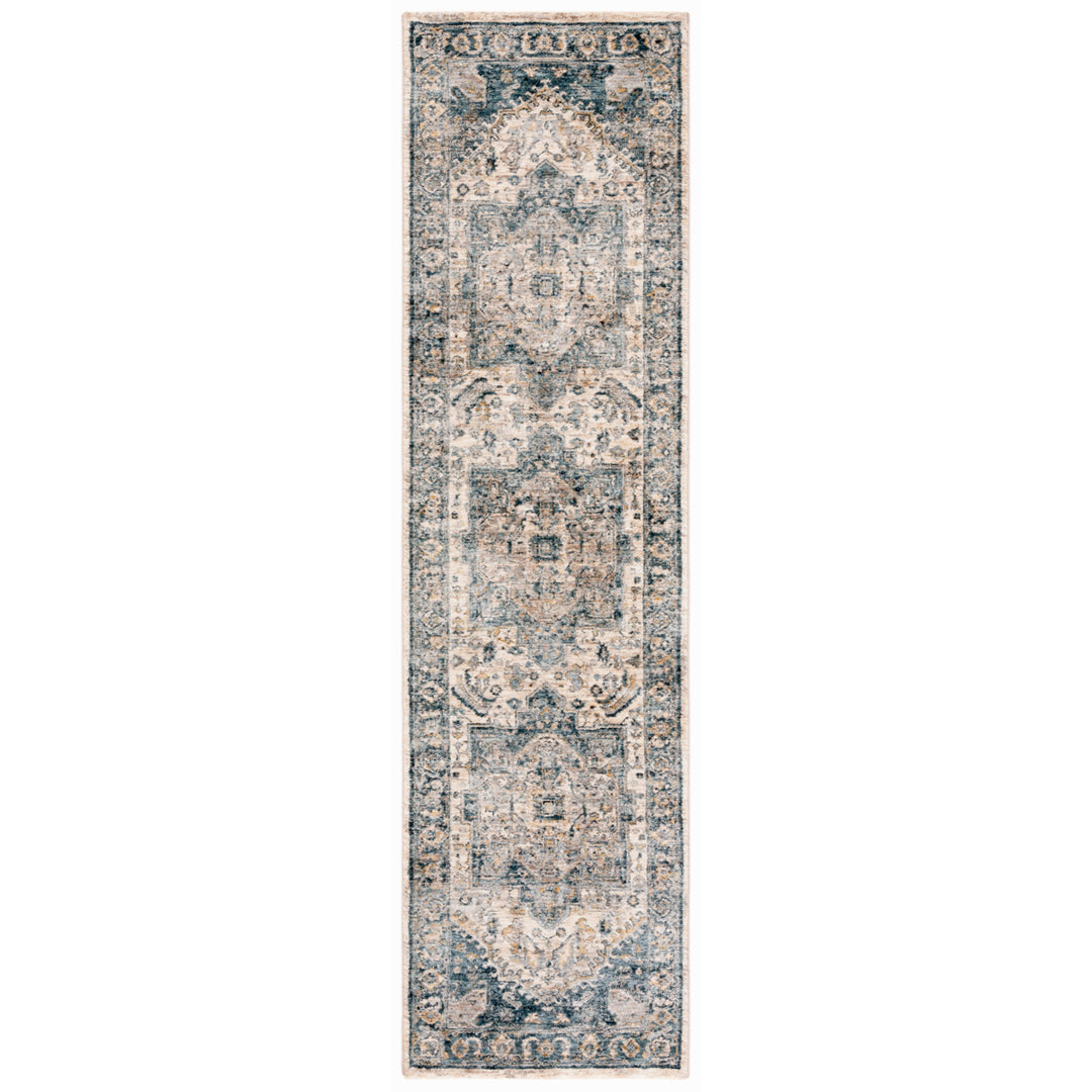 SAFAVIEH Valencia Collection VAL568A Ivory / Blue Rug Image 5