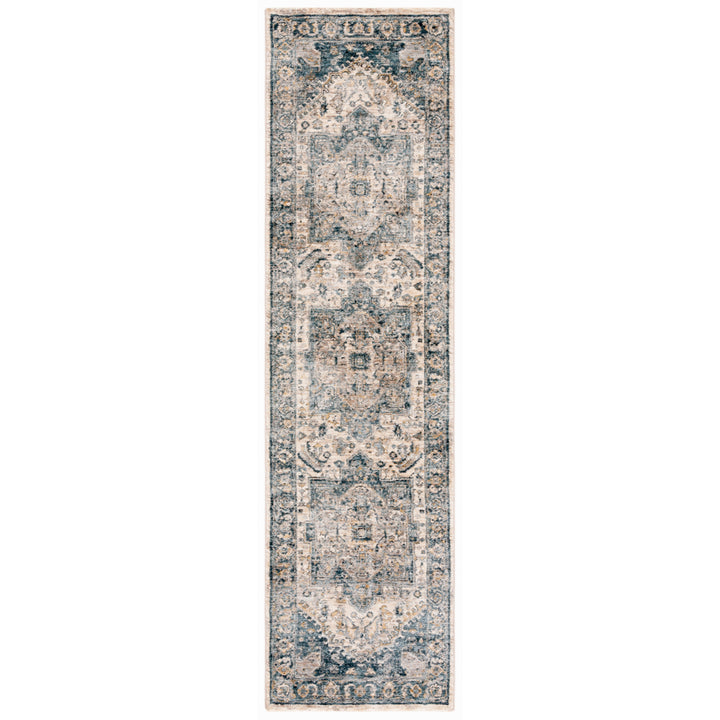 SAFAVIEH Valencia Collection VAL568A Ivory / Blue Rug Image 5